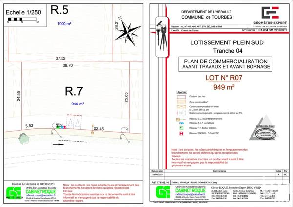 Land for sale 950 m² Pézenas