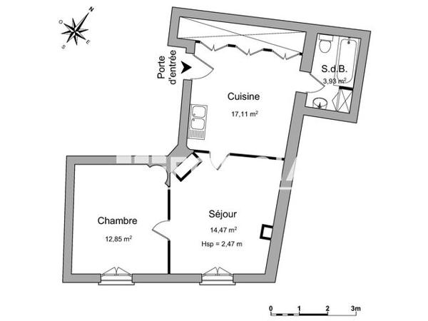 Location Appartement 2 pièces 48.36 m² - 19 RUE DE L ABBE GREGOIRE Nancy 54000