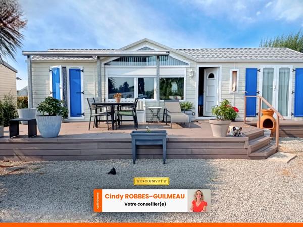 🏡 Mobil home à vendre de 35m² sur terrain clos à 800 m de la plage - LINGREVILLE