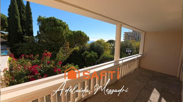 Quartier de l’Archet - lumineux 3 pièces avec vue jardin, piscine et mer - 71m2