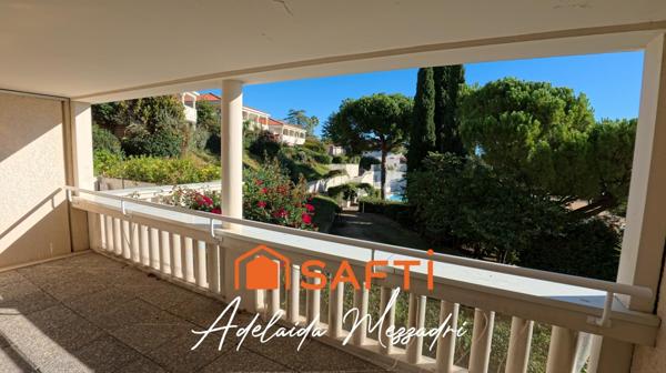 Quartier de l’Archet - lumineux 3 pièces avec vue jardin, piscine et mer - 71m2