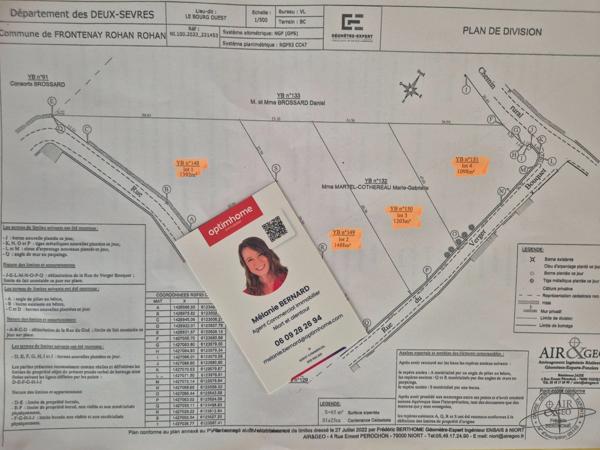 Terrain de 1098m² à 32 940€ HAI, Lot 1 FRONTENAY ROHAN ROHAN (79)