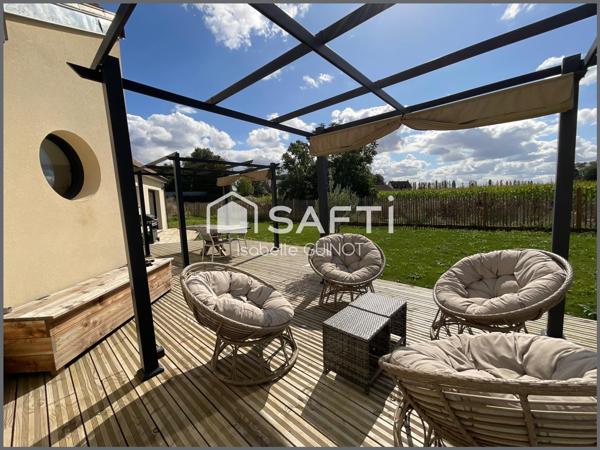 Plain-pied moderne, atypique, lumineux, au calme