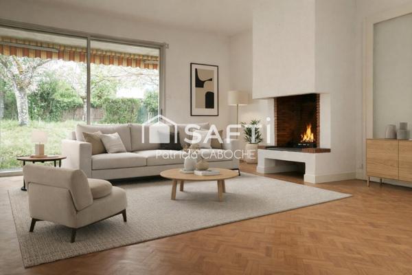 Maison  4 ch + 1 bureau au calme , jardin et garage