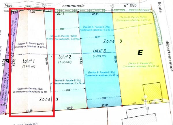 Terrain à vendre 1 431 m² Saint-Nexans