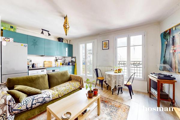 Appartement de 2 pièces 32 m² avec balcon - Rue Mouraud, Paris 20e