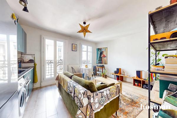 Appartement de 2 pièces 32 m² avec balcon - Rue Mouraud, Paris 20e