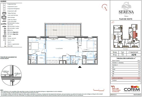 Appartement · Location Nimes (30000) 3 pièces · 64m²