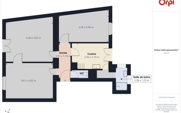 Appartement à louer    3 pièces •  Strasbourg