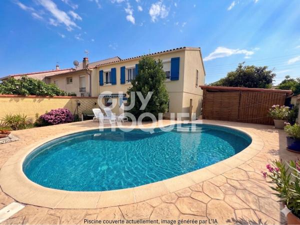 CANOHES, maison familiale en 3 faces, 5 chambres avec jardin et piscine