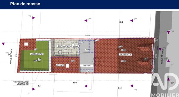 Immeuble à vendre 187,23 m² Le Port-Marly
