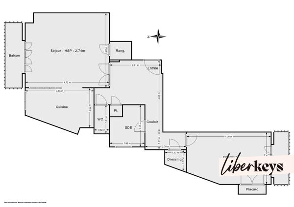 Nice Californie – Grand 2 pièces traversant de 64 m² avec balcons et accès direct Promenade des Anglais