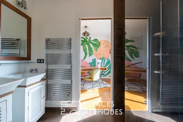 Vaste contemporaine cubique avec piscine à dix minutes de Rennes