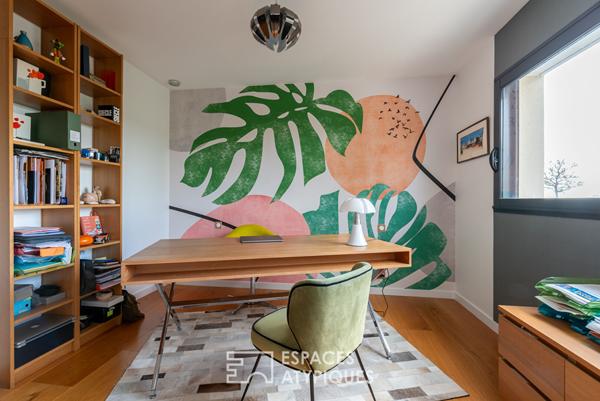 Vaste contemporaine cubique avec piscine à dix minutes de Rennes