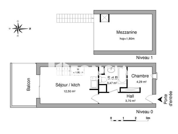Location Studio 23.96 m² - 13 AV DU 11 NOVEMBRE Antibes 06600