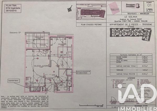Appartement à vendre 2 pièces 36 m² Toulon