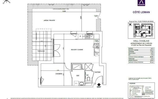 Maison à louer    2 pièces •  Thonon-les-Bains