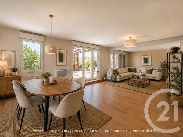Appartement F5 à vendre  5 pièces - 185,32 m 2   MARSEILLE  - 13007