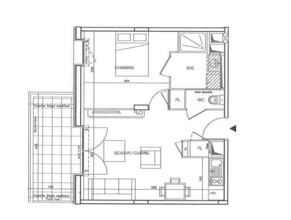 Appartement 2 pièces                                        - 44240 La Chapelle-sur-Erdre Réf : 11972
