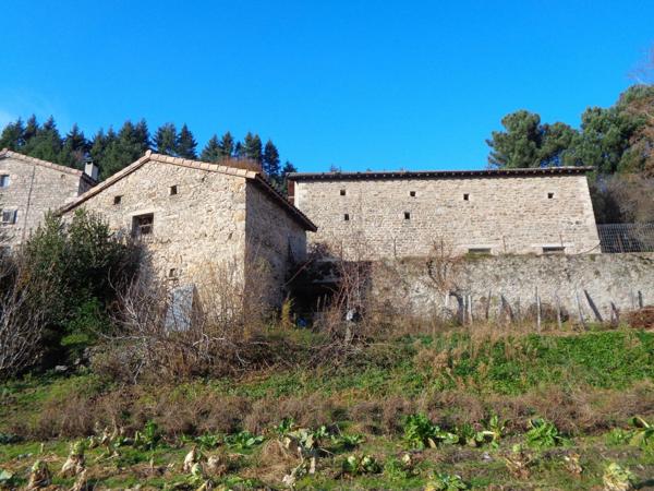 Ardèche verte, rare ferme 125 m² avec dépendances
