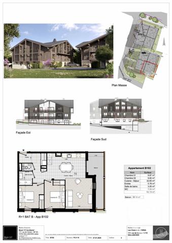 Appartement F3 à vendre  3 pièces - 62,19 m2 MORILLON - 74