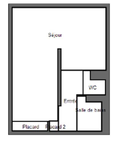 Appartement 1 pièce(s) 33.18 m²