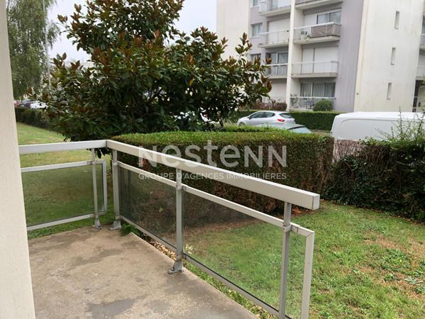 A louer, Vannes, appartement T2 37.40m², rdc avec terrasse et parking