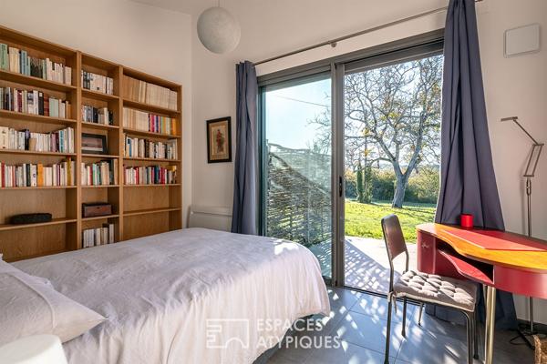 Maison contemporaine bioclimatique avec vue, proche Sarlat.