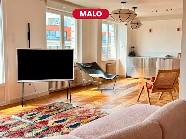 MALO - Appartement T3 d'exception entièrement rénové ? Secteur Opéra/Vieux-Lille