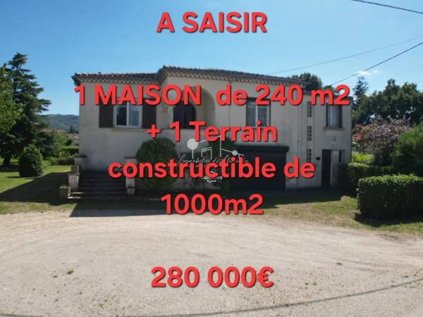 Maison de caractère à vendre + UN TERRAIN attenant à AUSSILLON (81)