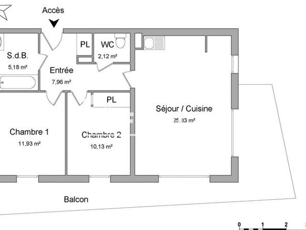 Location Appartement 3 pièces 63.2 m² - 32 RUE DES AMARYLLIS Montpellier 34000