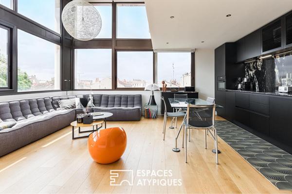 Loft avec vue panoramique sur les toits de Toulouse