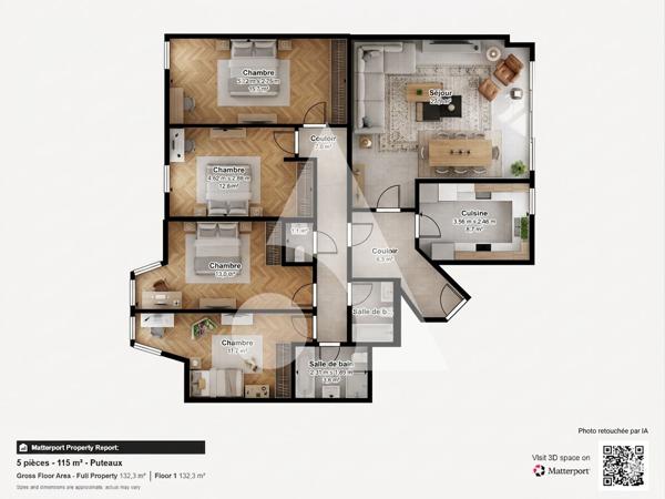 Appartement 5 pièces 115 m2