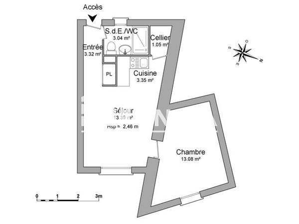 Location Appartement meublé 2 pièces 37.23 m² - 162 COURS GAMBETTA Talence 33400