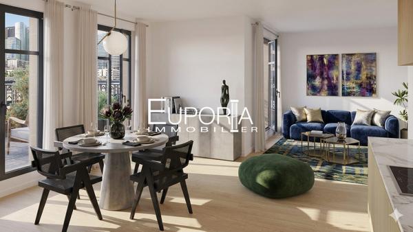 Puteaux – 3 pièces avec terrasse – 62 m² – Résidence de standing