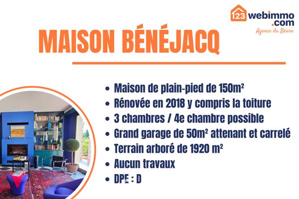 Maison 150 m² à Bénéjacq 64800