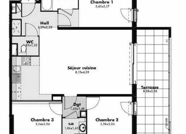 Appartement à vendre  4 pièces • 60 m2 Marseille 8