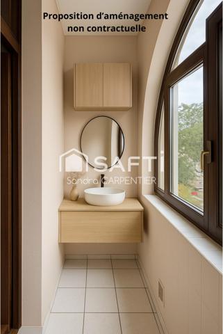 Bel appartement de 61m2 avec une extension possible de 13m² (25m² au sol) et un jardin de 55m²