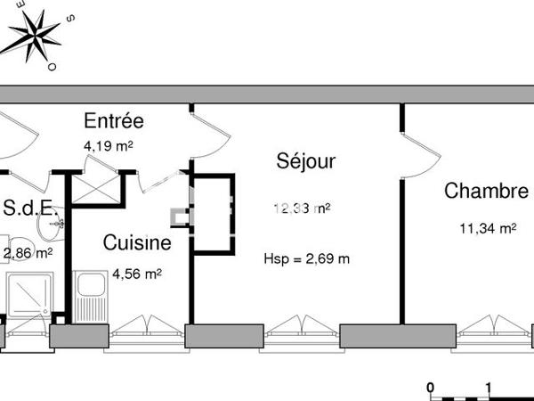 Location Appartement 2 pièces 35.28 m² - 3 RUE LA FAMILLE SALOMON Mantes La Jolie 78200