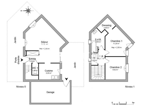 Location Maison 3 pièces 68.25 m² - 84 BIS AV.DU CHATEAU D'EAU Merignac 33700