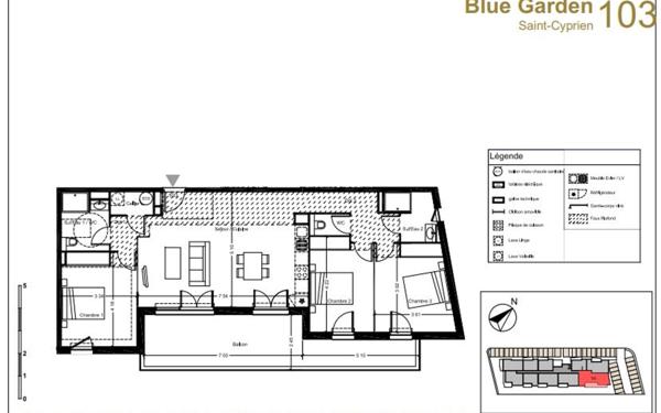 Appartement à vendre    3 pièces • 95,70 m2 Saint-Cyprien