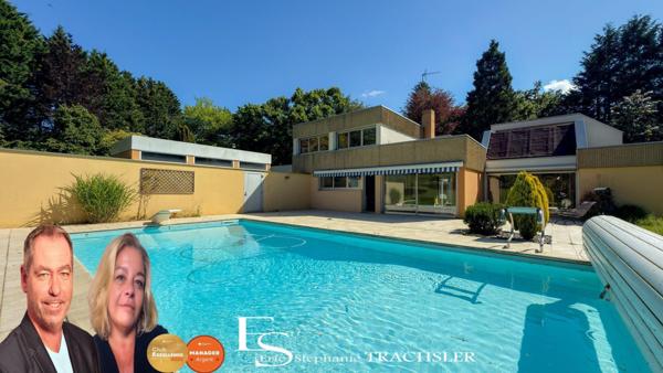 Maison d’architecte d’exception – 304 m² habitables sur 2,7 ha arborés – Changé (72560), aux portes du Mans