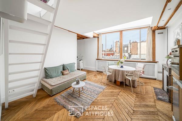 Atelier d’artiste en duplex au dernier étage