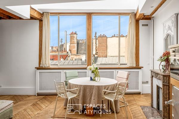 Atelier d’artiste en duplex au dernier étage