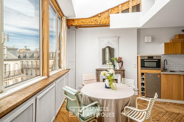 Atelier d’artiste en duplex au dernier étage