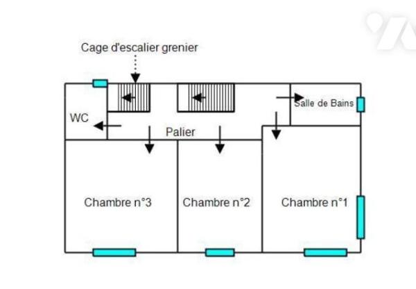  DEUX MAISONS mitoyennes avec cour et grandes dépendances au cœur de BALLON ST MARS