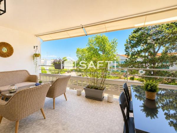 Apt 48 m² à Arcachon : calme, terrasse et parking