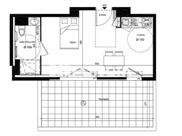 Location Studio 28.18 m² - 39 CHEMIN ST ETIENNE Bayonne 64100