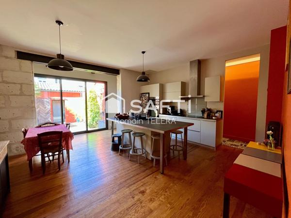 Gare, proche Sacré-Cœur : maison de 160 m² avec 4 chambres, une terrasse de 40 m² et une cave