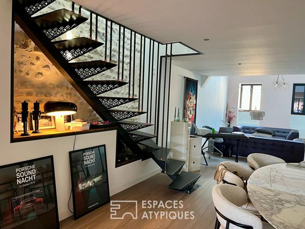 Appartement duplex rénové avec terrasse et garage dans le coeur historique